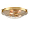 Rovigo Modern Brass Flush Mount Ceiling Light Seeded Glass Shade-3 Lights